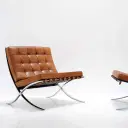 Barcelona Chair with Stool Replica - View 30